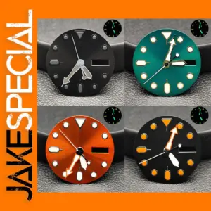 28.5mm Green/Black Dual Calendar Watch Dial for NH36