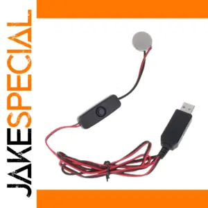 USB to 3V CR2032 Battery Charger Cable with Switch