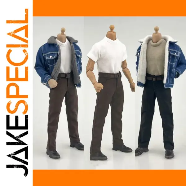 1/12 Male Soldier Denim Jacket and Pants Set