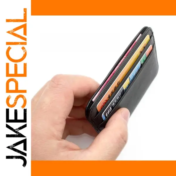 Slim Genuine Leather Men's Credit Card Holder