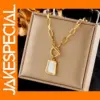 Vintage Square Natural Shell Choker Necklace