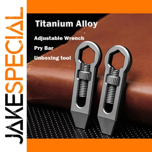 Titanium Alloy Adjustable Wrench and Pry Bar
