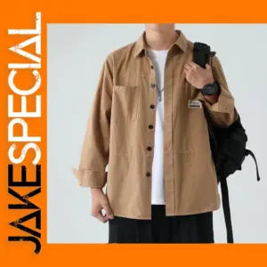 Men's Oversized Casual Long Sleeve Shirt