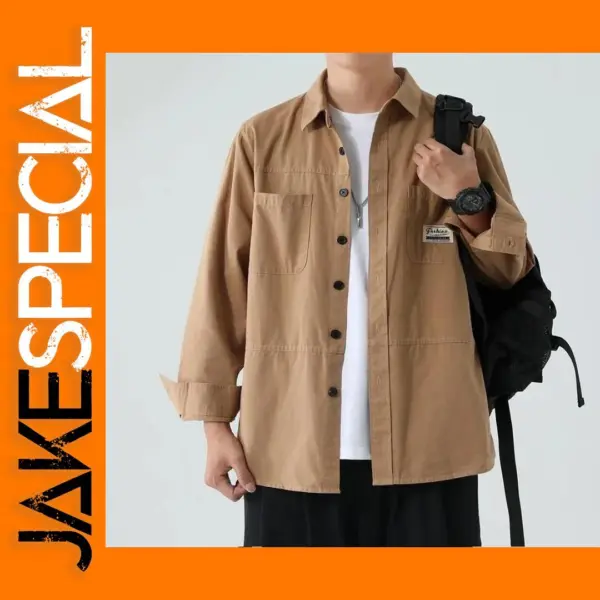 Men's Oversized Casual Long Sleeve Shirt