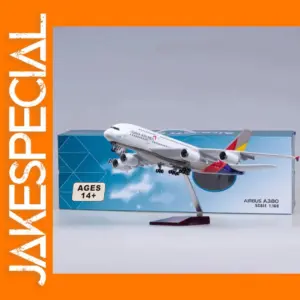 A380 Asiana Korean Airplane Model with LED Light