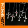 Gothic Cross Pendant Necklace for Unisex