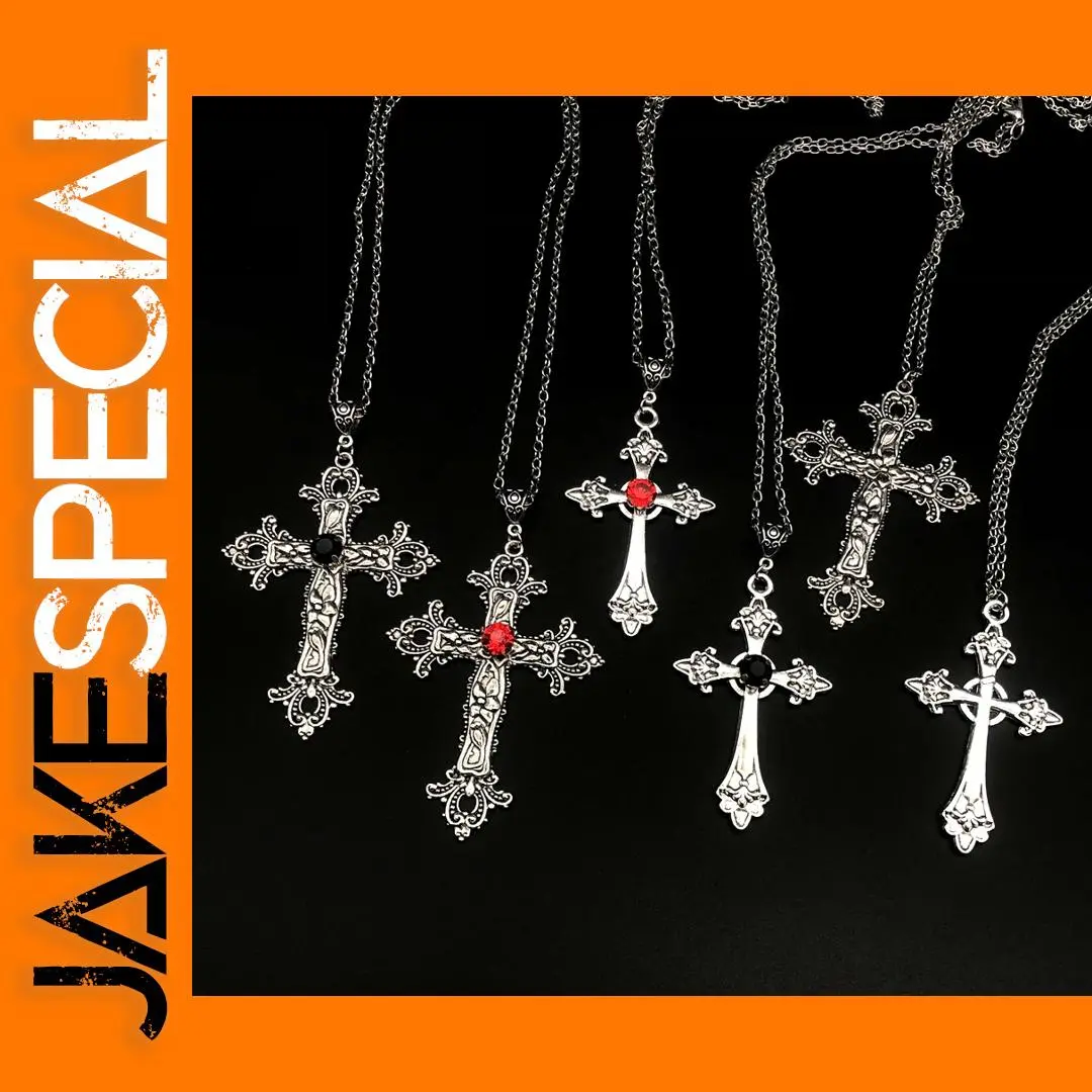 Gothic Cross Pendant Necklace for Unisex 1 Gothic Cross Pendant Necklace for Unisex