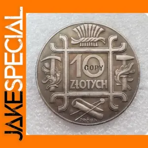 1934 Poland 10 Złotych Replica Trial Coin
