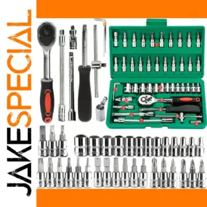 46/53pcs Ratchet Wrench Socket Tool Set