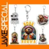 Funny Beaver Meme Acrylic Keychain Pendant