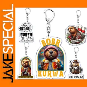 Funny Beaver Meme Acrylic Keychain Pendant