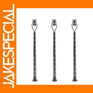 3pcs N Scale Lattice Mast Lamps with Resistors
