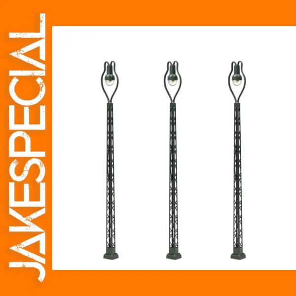 3pcs N Scale Lattice Mast Lamps with Resistors