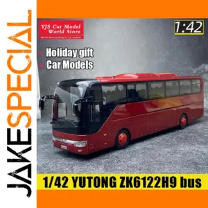 OEM 1/42 Yutong ZK6122H9 Bus Model Red Collection