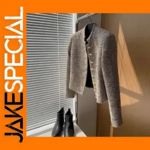 Vintage Cropped Tweed Jacket for Women