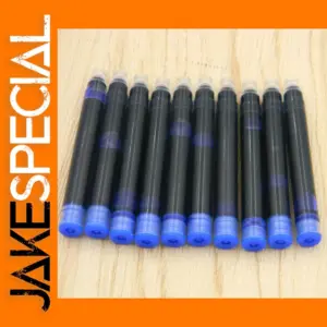 10 Pack Blue and Black Fountain Pen Ink