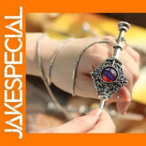 Vintage Witch Pendant Necklace for Cosplay
