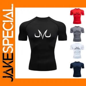 Men's Compression Anime Print Workout T-Shirt