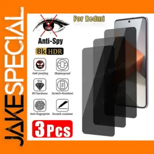 3PCS Redmi Privacy Tempered Glass Screen Protectors