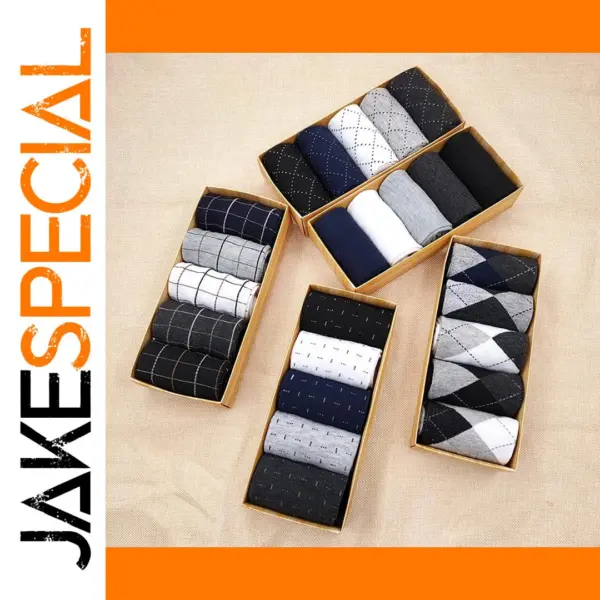 5 Pairs Men's Medium Tube Casual Socks