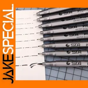 Waterproof Fine Brush Pen Set - 8 Sizes