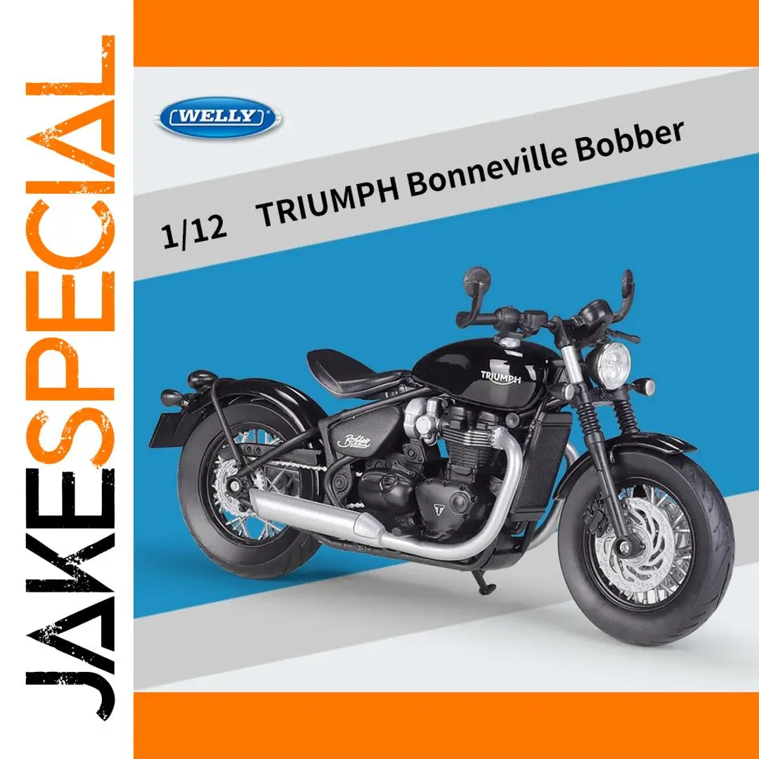 Welly 1/12 Triumph Bonneville Bobber Motorcycle Model 1 Welly 1/12 Triumph Bonneville Bobber Motorcycle Model