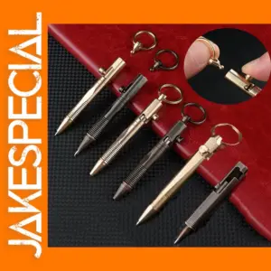 Mini Brass Ballpoint Keychain Pen EDC Tool