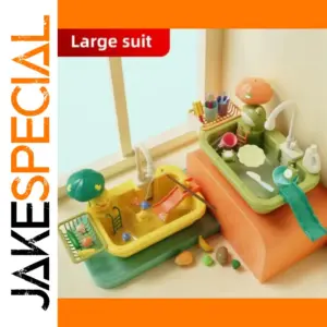Kids Kitchen Sink Playset with Water Toys