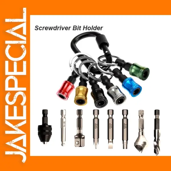 Keychain Screwdriver Bit Holder with Carabiner
