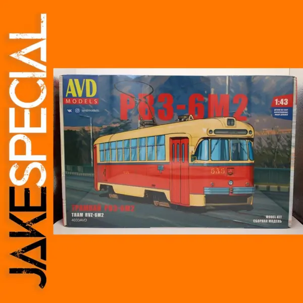 1:43 Scale Diecast TRAM RVZ-6M2 Model Kit