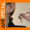 Red Moon Asymmetric Drop Earrings Black