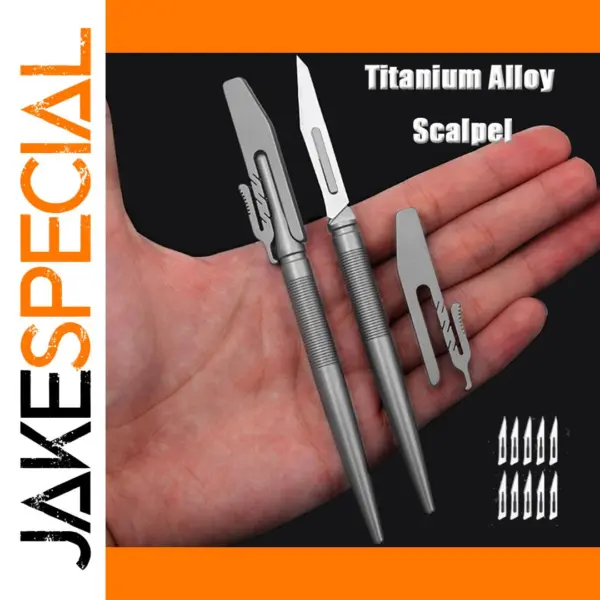 Titanium Alloy Folding Scalpel with 10 Blades