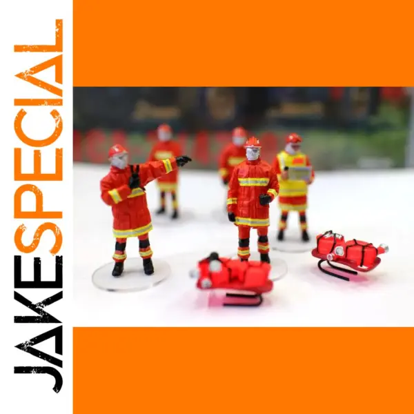 1/43 Scale Firefighter Figures for Display Set
