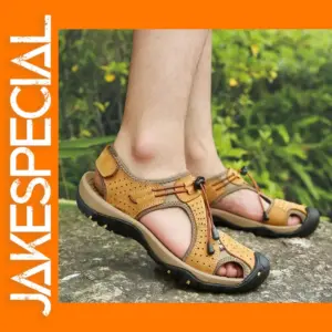 Men's Casual Leather Sandals Size 38-48