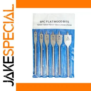6pc High Carbon Steel Flat Drill Bit Set