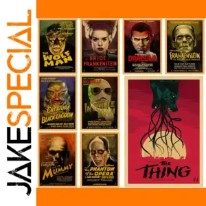 Monsters Movie Poster Vintage Home Decor