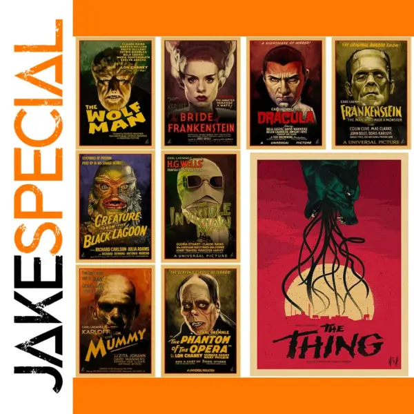 Monsters Movie Poster Vintage Home Decor