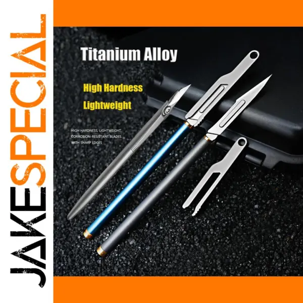 Titanium Alloy Folding Scalpel with Extra Blades