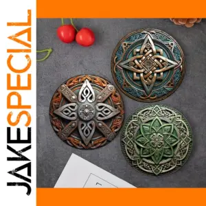Celtic Knot Wooden Coaster Set for Drinks
