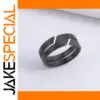 Minimalist Stainless Steel Couple's Wedding Ring