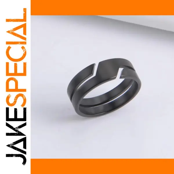 Minimalist Stainless Steel Couple's Wedding Ring