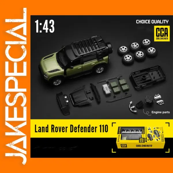 1:43 Diecast Land Rover Defender Model Green