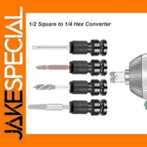 1/2 to 1/4 Inch Hex Socket Adapter Converter