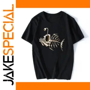 Bonefish Skull Deep Sea Fish Skeleton T-Shirt for Men