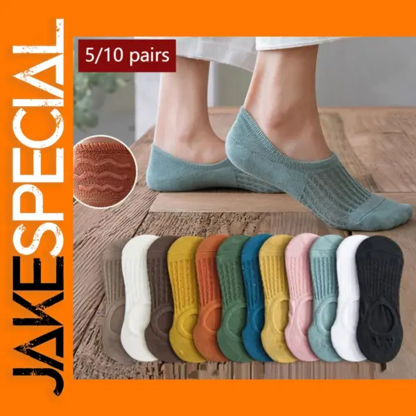 Summer No Show Socks for Women - 5 Pairs