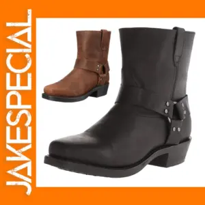 Men's Western Cowboy Boots with Side Zipper
