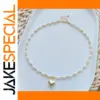 Heart Pendant Necklace with Pearls and Gold