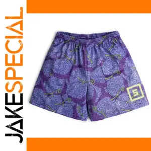 Anime Print Quick Dry Gym Shorts for Summer