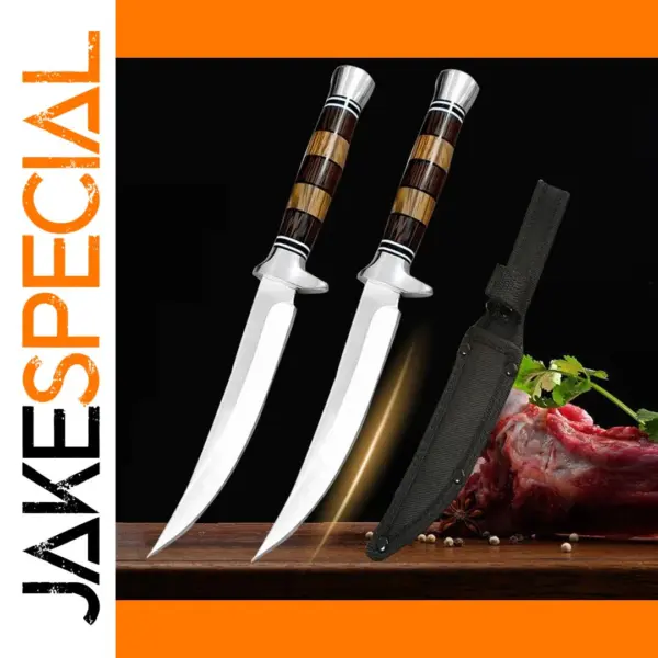 Stainless Steel Chef Knife with Wooden Handle