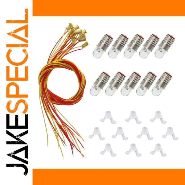 10pcs E5 LED Bulbs Warm White 12V